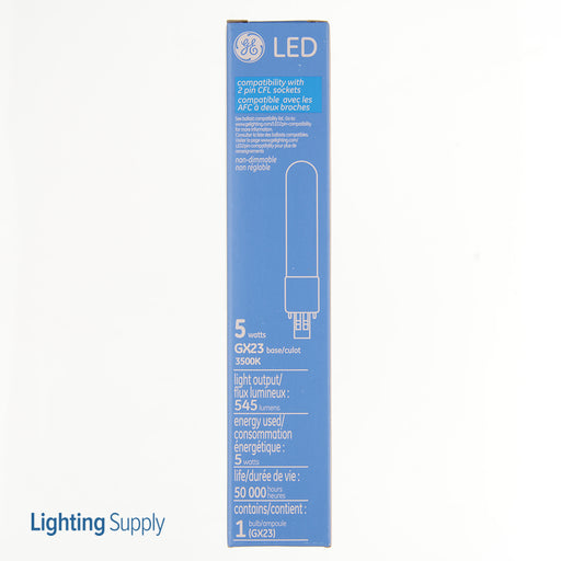 GE LED5GX23/835 LED 5W 545Lm 80 CRI 2-Pin Plug-In GX23 Non-Dimmable Indoor Lamp (91407)