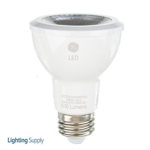 GE LED7DP203W827/35 PAR20 LED 7W 500Lm 80 CRI Screw-In Medium Dimmable Indoor Spotlight (93362)