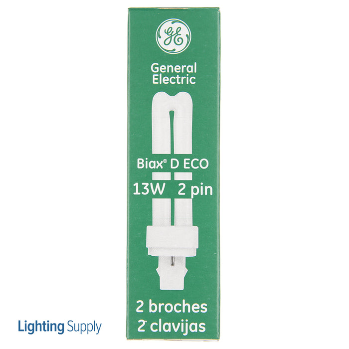 GE F13DBX23/827/ECO T4 Compact Fluorescent 13W 10000 Hours 82 CRI Pin/Plug-In GX23-2 Warehouse (97586)