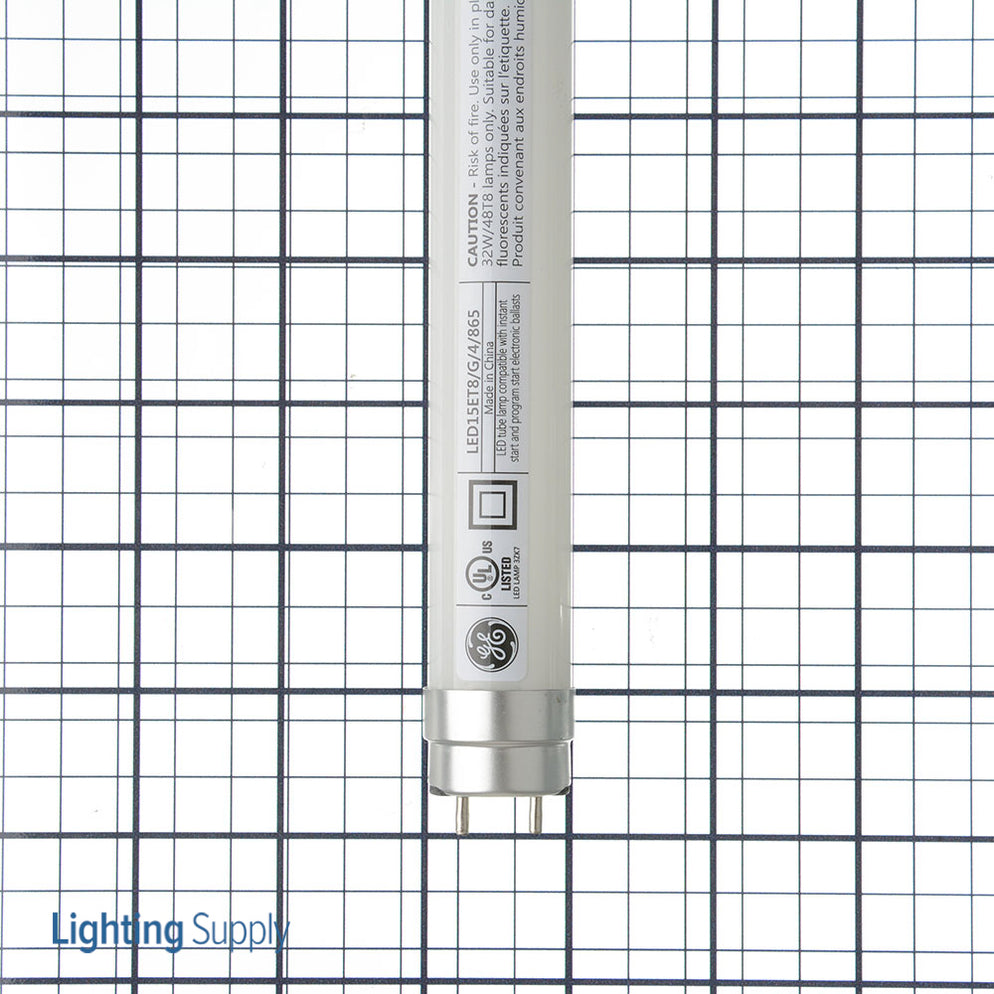 GE 35798 LED15ET8/G/4/865 48 Inch LED Type A T8 Glass Tube 15W G13