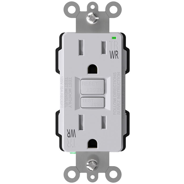 MORRIS GFCI 15A 125V Tamper/Weather Resistant White (GFI-15TWR-W)