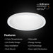 Feit Electric 7.5 Inch 10.5W [65W Equivalent] CCT Selectable 3000K/3500K/4000K/5000K/6500K White Round Flat Panel Ceiling Downlight (74206/6WYCA)