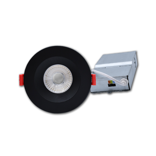 GM Lighting Mini Round Deep Regressed LED Downlight 120V 15W CCT Selectable 2700K/3000K/3500K/4000K/5000K 90 CRI 4-1/2 Inch Diameter Black (MDL-4R-5CCT-BK)