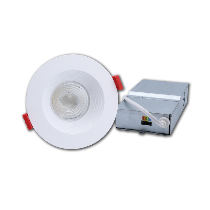 GM Lighting Mini Round Deep Regressed LED Downlight 120V 15W CCT Selectable 2700K/3000K/3500K/4000K/5000K 90 CRI 4-1/2 Inch Diameter White (MDL-4R-5CCT-WH)