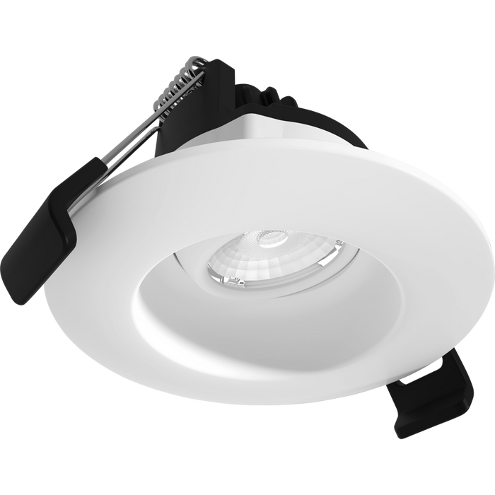 RAB 2 Inch Gimbal LED Recessed Downlight 6W 90 CRI CCT Adjustable 2700K/3000K/3500K/4000K/5000K 120V Triac Dimming Round White 20 Degree Beam (GR2NB)