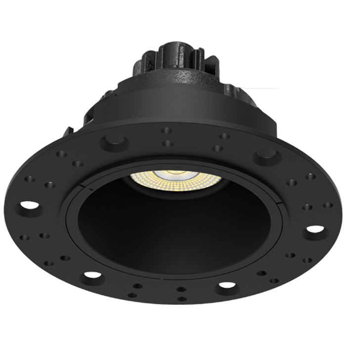 RAB Gimbal Trimless LED Downlight 2 Inch Round 6W 400Lm 90 CRI CCT Selectable 2700K/3000K/3500K/4000K/5000K 38 Degree Beam Angle Triac Dimming Black (GR2TLB)