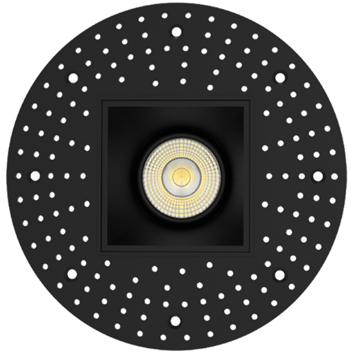 RAB Gimbal Trimless LED Downlight 3 Inch Square 9W 600Lm 90 CRI CCT Selectable 2700K/3000K/3500K/4000K/5000K 38 Degree Beam Angle Triac Dimming Black (GR3STLB)