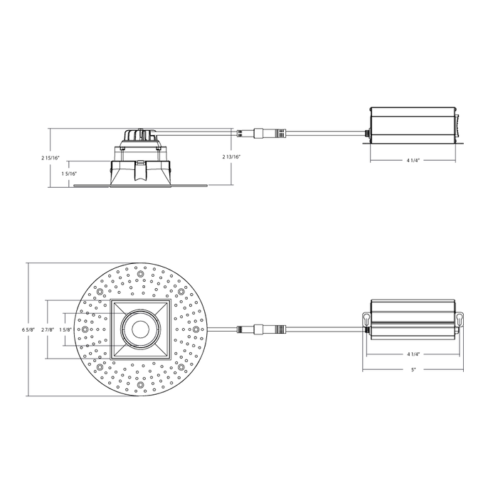 RAB Gimbal Trimless LED Downlight 3 Inch Square 9W 600Lm 90 CRI CCT Selectable 2700K/3000K/3500K/4000K/5000K 38 Degree Beam Angle Triac Dimming White (GR3STL)