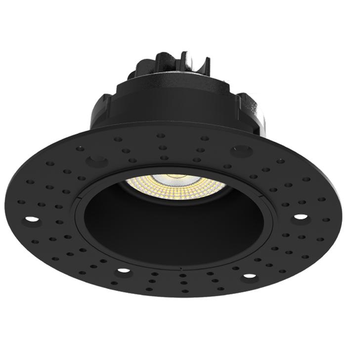 RAB Gimbal Trimless LED Downlight 3 Inch Round 9W 600Lm 90 CRI CCT Selectable 2700K/3000K/3500K/4000K/5000K 38 Degree Beam Angle Triac Dimming Black (GR3TLB)