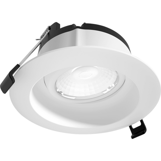 RAB 4 Inch Gimbal LED Recessed Downlight 15W 90 CRI CCT Field Adjustable 2700K/3000K/3500K/4000K/5000K 120V Triac Dimming Round White Trim (GR4)