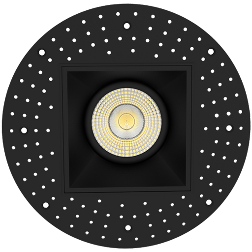 RAB Gimbal Trimless LED Downlight 4 Inch Square 15W 1000Lm 90 CRI CCT Selectable 2700K/3000K/3500K/4000K/5000K 38 Degree Beam Angle Triac Dimming Black (GR4STLB)