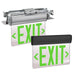 Exitronix Edge-Lit Exit Single Mirrored And Double-Face Mirrored Panels Green Letters Less Battery Surface And Recessed Mount Black (S900UM-LB-SR-G-BL)