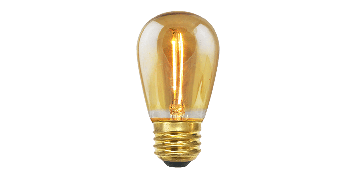 Green Creative 1FS14/820/A/R Wet Location Rated S14 E26 1W Filament 120V Amber (36078)