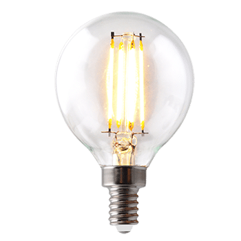 Green Creative 3.8FG16.5DIM/927/R Wet Location Rated G16.5 E12 3.8W T20 Filament High CRI 92 120V Dimmable Clear (36067)