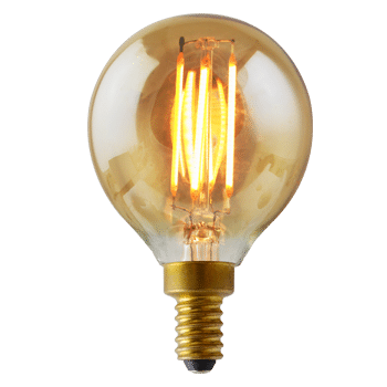 Green Creative 4FG16.5DIM/820/A/R Wet Location Rated G16.5 E12 4W Filament 120V Dimmable Amber (36069)