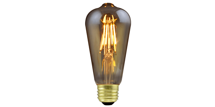 Green Creative 4FST19DIM/820/A/R Wet Location Rated ST19 Lamp E26 Base 4W 2000K Filament 120V Dimmable Amber (36074)