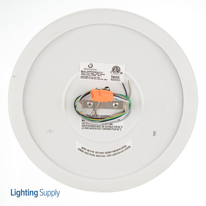 Green Creative 58263 9 Inch Round 20W For 4 Inch Junction Box Click Design Edge-Lit SootheOptic High 90 CRI 120-277V Dimmable 0-10V (20SMPR9DIM/930/277V)