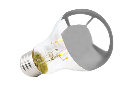 Green Creative 7.5FA19DIM/827/SB/R Wet Location Rated A19 E26 7.5W Filament Silver Bowl 120V Dimmable Clear (36085)