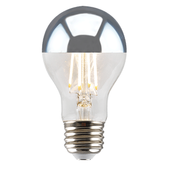 Green Creative 7.5FA19DIM/827/SB/R Wet Location Rated A19 E26 7.5W Filament Silver Bowl 120V Dimmable Clear (36085)