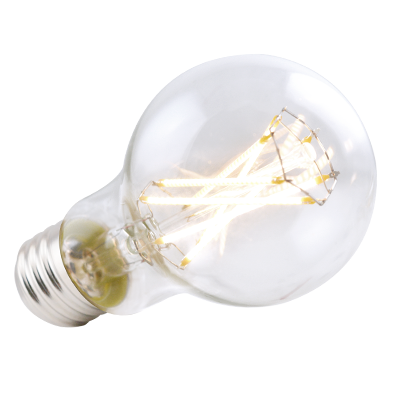 Green Creative 9FA19DIM/927/RC Versa Enclosed And Wet Location Rated LED A19 E26 9W 2700K T20 Filament 92 CRI 120V Dimmable Clear (36747)