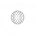 Green Creative ATM/A/HC/WH Atom Series - Honeycomb Louver White Trim Ring (35040)