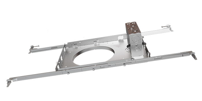 Green Creative NCFJB4 New Construction Plate For T-Grid And Stud/Joist Ceilings With Integral Junction Box And Pre-Installed Nails (35121)