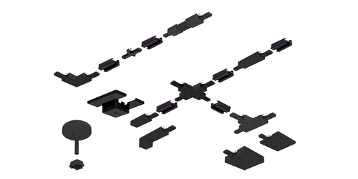 Green Creative TRKJ/TC/1C/BL Single Circuit J-Type Track T Connector Black (35738)