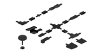 Green Creative TRKJ/XC/1C/BL Single Circuit J-Type Track X Connector Black (35744)