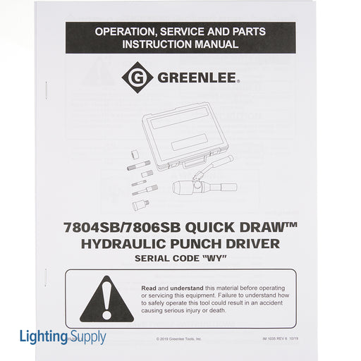 Greenlee Hydraulic Repair Kit 7804SB And 6Sb/7904 And 6 (34297)