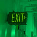 Growlite Steel Direct View LED Exit Sign Single-Face AC Only Black Enclosure Black Face/Green Letters Tamper Resistant Hardware (GLE-S1-LB-BL-TRH)