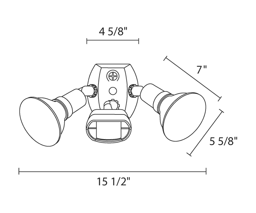 RAB LED Outdoor Sensor Lights With GT500RW Sensor And 2 CCT Selectable PAR38 Lamps 38W 3000K/4000K/5000K E26 Base 90 CRI 3600Lm Kit (GT500RW/L)