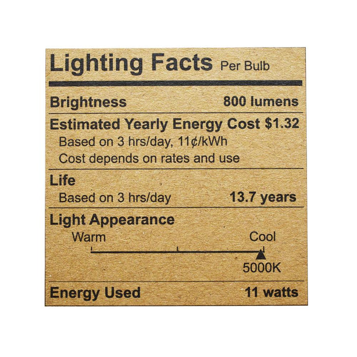 Global Value Lighting Daylight Frosted 11W 120V 800Lm BR30 E26 Medium LED 6 Pack 5000K (FG-03165)