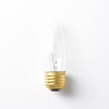 Halco ETC25 25W Incandescent B10 130V Medium E26 Base Dimmable Clear Bulb (1012)