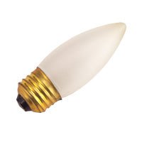 Halco ETF25 25W Incandescent B10 130V Medium E26 Base Dimmable Frost Bulb (1013)