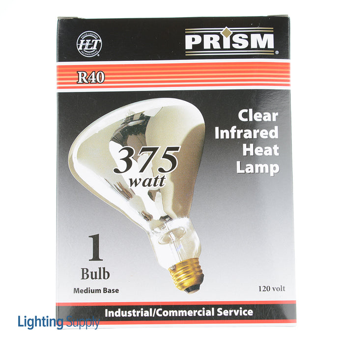 Halco R40CL375 375W Incandescent R40 120V Medium E26 Base Dimmable Clear Bulb (104048)