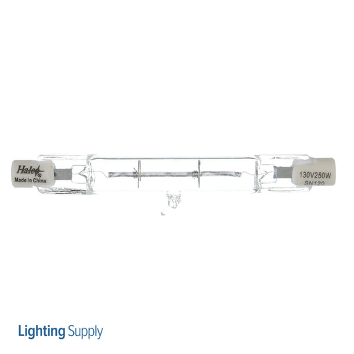 Halco Q250T3C/83MM 250W Halogen T3 2950K 130V 99 CRI Recessed Single Contact R7S Base Dimmable Clear Bulb (107216)