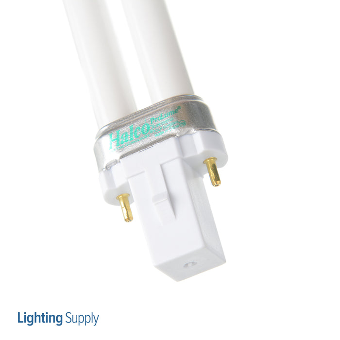 Halco PL9S/50/ECO Compact Fluorescent 9W 120V 5000K 600Lm Bi-Pin G23 Plug-In Base Dimmable Single Tube Prolume Bulb (109118)