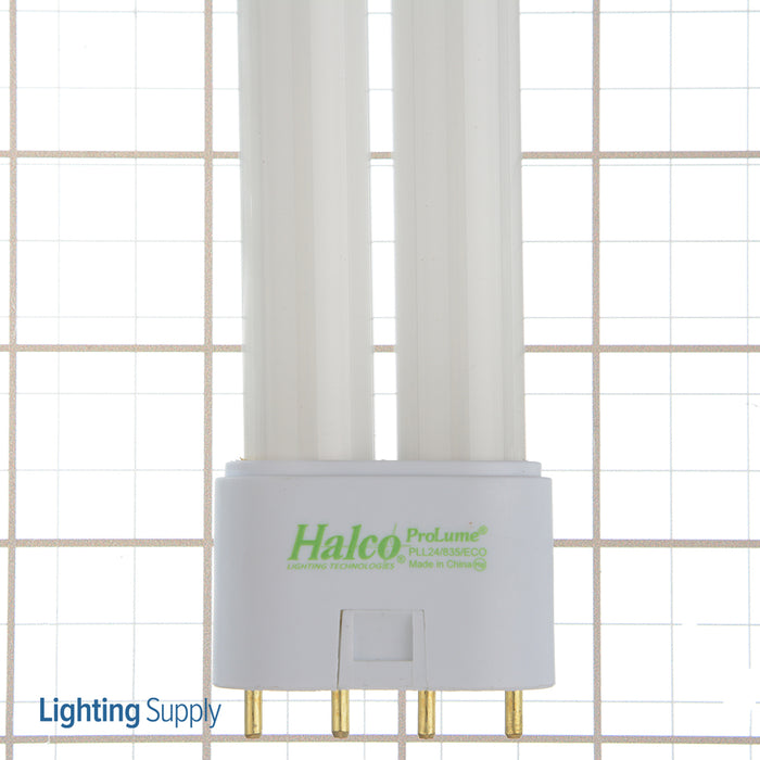 Halco PLL24/835/ECO Compact Fluorescent 24W 120V 3500K 1800Lm 4-Pin 2G11 Plug-In Base Dimmable High Lumen 4-Pin Prolume Bulb (109704)