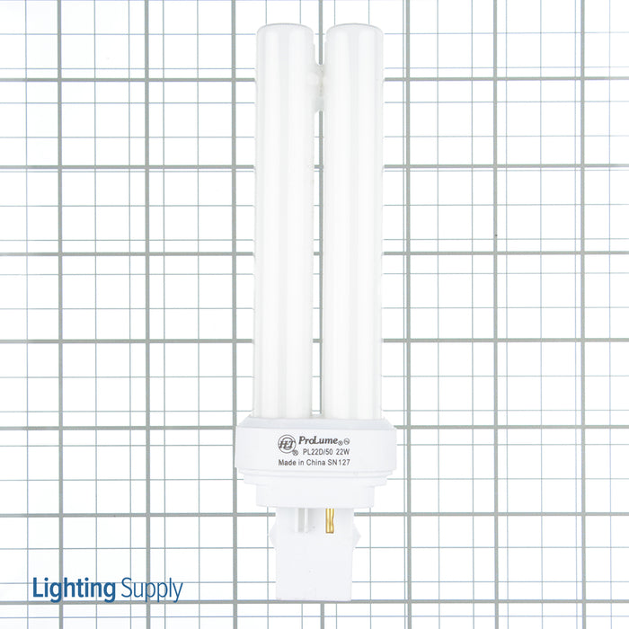 Halco PL22D/50 Compact Fluorescent 22W 120V 5000K 1200Lm GX32D-2 Base Double Tube Prolume Bulb (109864)