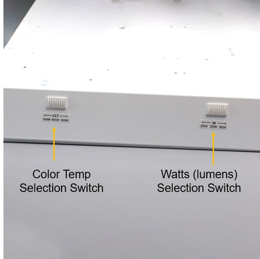 Halco CBT-RK-14-LS-CS-UNV LED 1X4 Center Basket Troffer Retrofit Kit Controls Ready Lumen/CCT Selectable 2500Lm/3125Lm/4000Lm 3500K/4000K/5000K 120-277V 0-10V Dimming (81801)