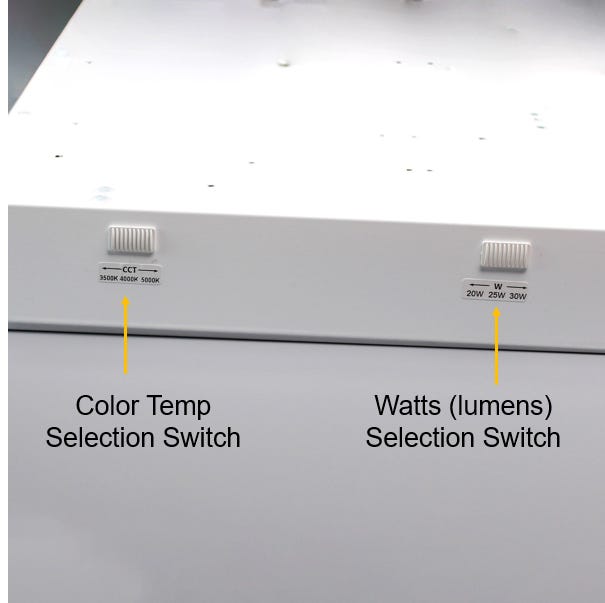 Halco CBT-RK-14-LS-CS-UNV LED 1X4 Center Basket Troffer Retrofit Kit Controls Ready Lumen/CCT Selectable 2500Lm/3125Lm/4000Lm 3500K/4000K/5000K 120-277V 0-10V Dimming (81801)