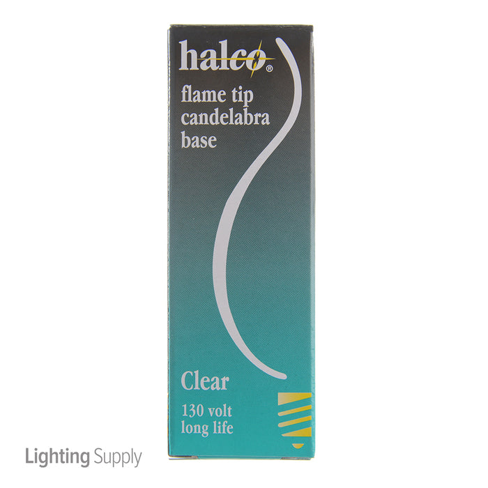 Halco CFC15 15W Incandescent CA10 130V Candelabra E12 Base Dimmable Clear Bulb (2001)