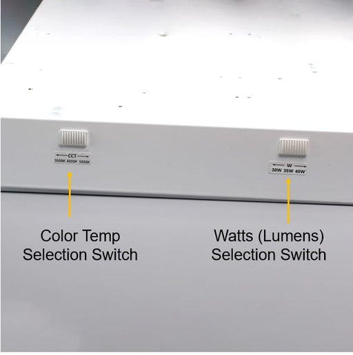 Halco CBT-24-LS-CS-UNV LED 2X4 Center Basket Troffer Controls Ready Lumen/CCT Selectable 4000Lm/4500Lm/5000Lm 3500K/4000K/5000K 120-277V 0-10V Dimming (81800)