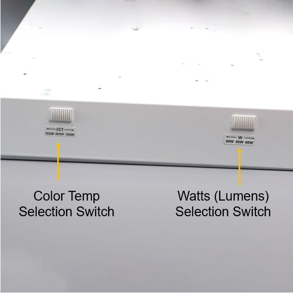 Halco CBT-24-LS-CS-UNV LED 2X4 Center Basket Troffer Controls Ready Lumen/CCT Selectable 4000Lm/4500Lm/5000Lm 3500K/4000K/5000K 120-277V 0-10V Dimming (81800)