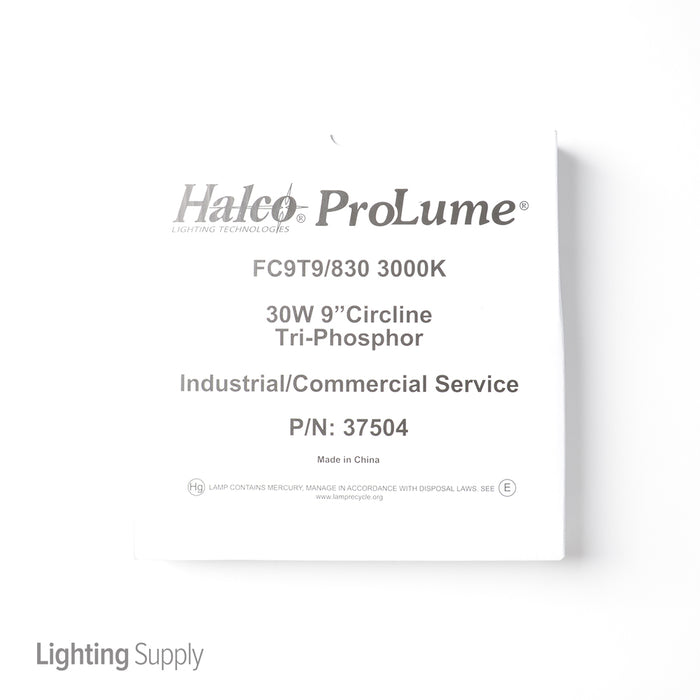 Halco FC9T9/830 30W 9 Inch Fluorescent T9 3000K 1700Lm 86 CRI G10Q Base Tube (37504)