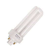 Halco PL18T/E/41/ECO Compact Fluorescent 18W 120V 4100K 1200Lm 4-Pin GX24Q-2 Plug-In Base Dimmable Triple Tube 4-Pin Prolume Bulb (44803)