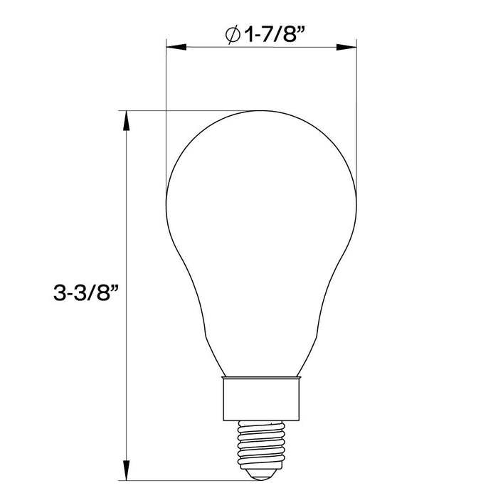 Halco 5A15-CL-FLED4-950-E12-D LED Filament A15 Lamp Candelabra E12 Base 5000K 5W 450Lm Clear 90 CRI 120V Dimmable (82502)