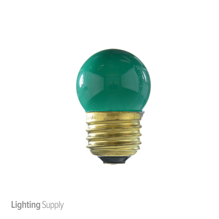 Halco 7024 7.5W Incandescent S11 130V Medium E26 Base Dimmable Ceramic Green Bulb (S11GRN7.5C)