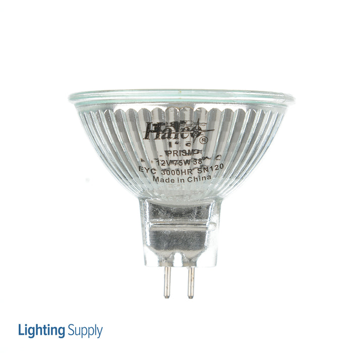 Halco MR16EYC/L/AL 75W Halogen MR16 2900K 12V 99 CRI Bi-Pin GU5.3 Base Dimmable Flood Bulb ANSI EYC (70761)