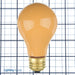 Halco A19BG60 60W Incandescent A19 130V Medium E26 Base Dimmable Yellow Bulb (8011)